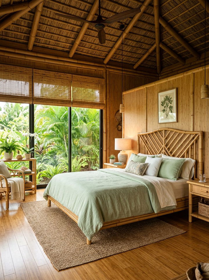 Bamboo Bedroom - 30 earthy bedroom ideas