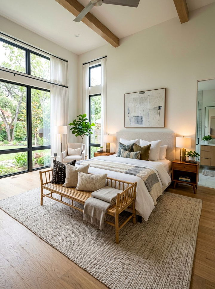 Bamboo Bench - 30 bamboo bedroom ideas