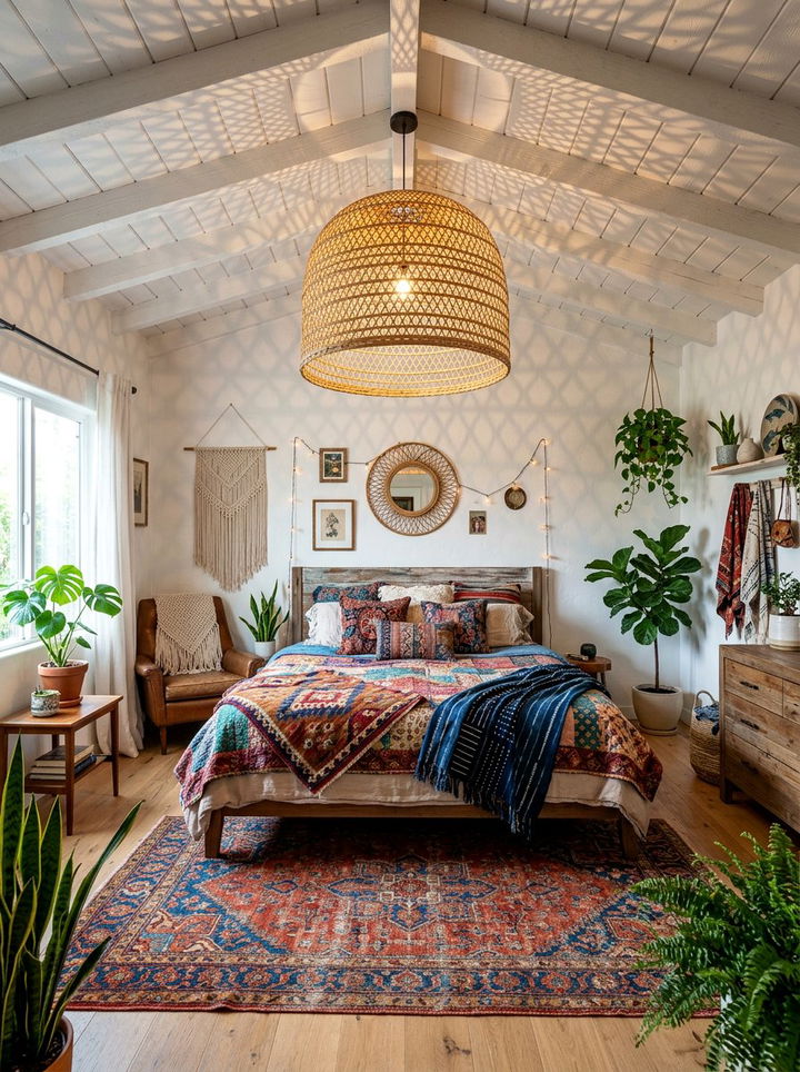 Bamboo Pendant Light - 30 bamboo bedroom ideas