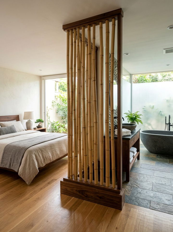 Bamboo Room Divider - 30 bedroom room dividers