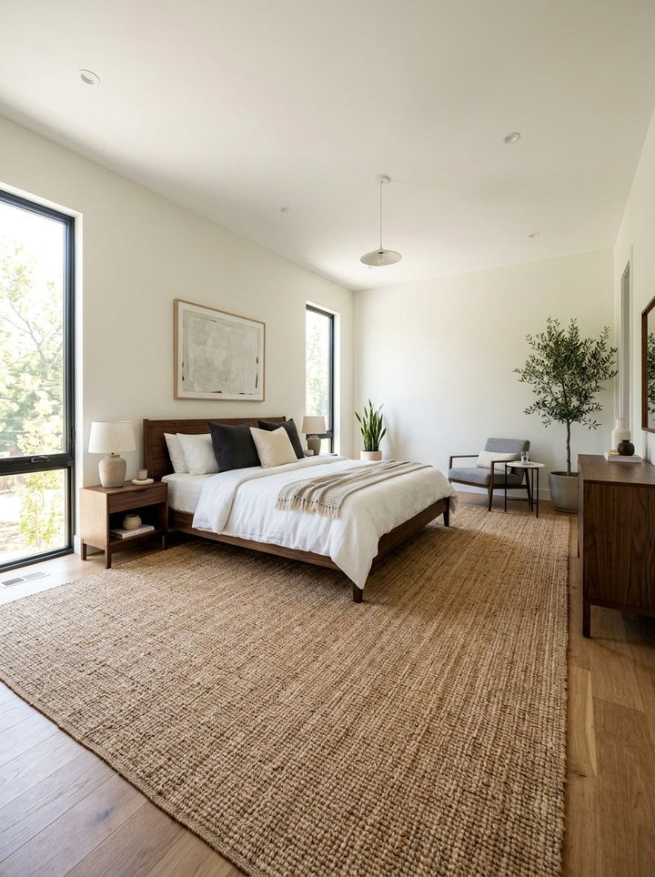 Bamboo Rug - 30 bamboo bedroom ideas