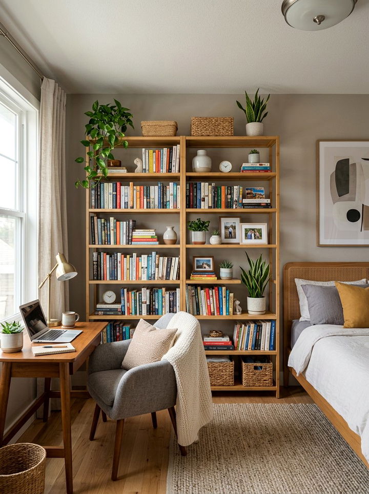 Bamboo Shelving Unit - 30 bamboo bedroom ideas