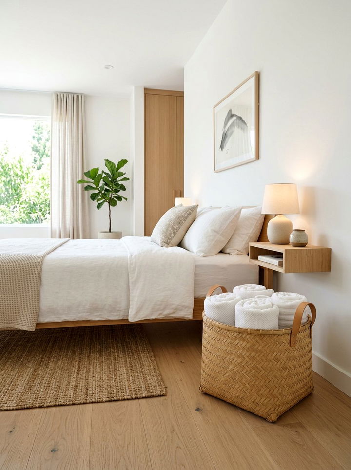 Bamboo Storage Basket - 30 bedroom storage baskets