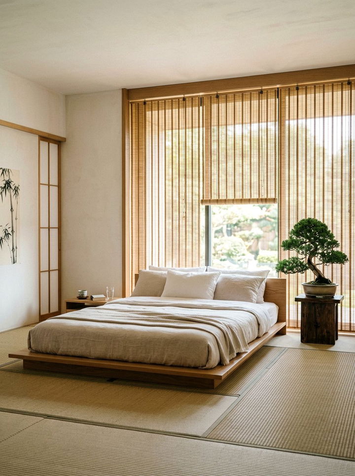 Bamboo Vertical Blinds - 30 bedroom vertical blinds