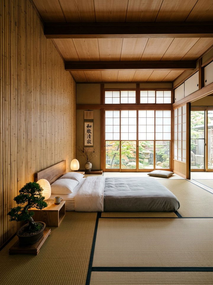 Bamboo Wall Panel - 30 bedroom wall texture ideas