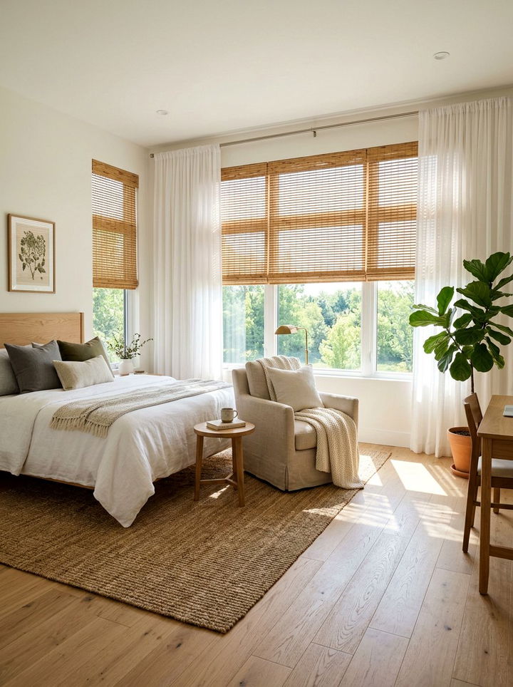 Bamboo Window Blinds - 30 bamboo bedroom ideas