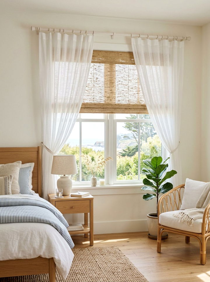Bamboo Window Shade - 30 woven bedroom ideas
