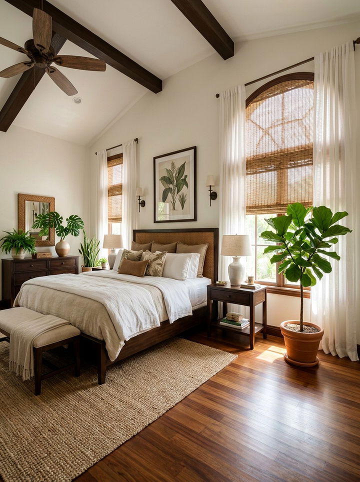 Bamboo Window Shades - 30 surfing bedroom ideas