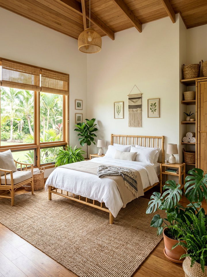 Bamboo and sisal bedroom - 30 earth tone bedroom ideas