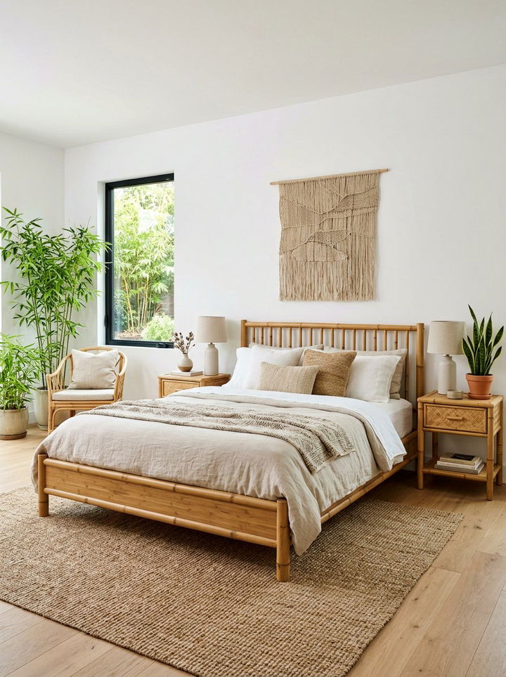 Bamboo furniture set - 30 Japanese bedroom ideas