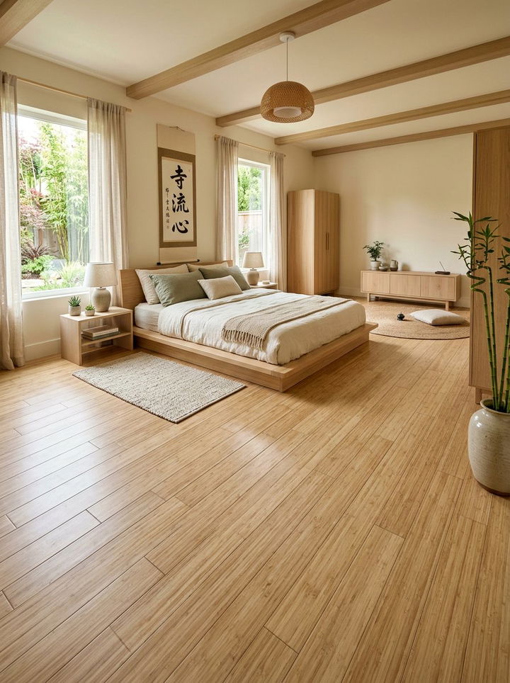Bamboo look bedroom laminate - 30 bedroom laminate flooring ideas