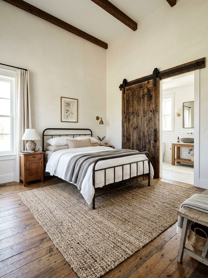 Barn Door Farmhouse Bedroom - 30 farmhouse bedroom ideas