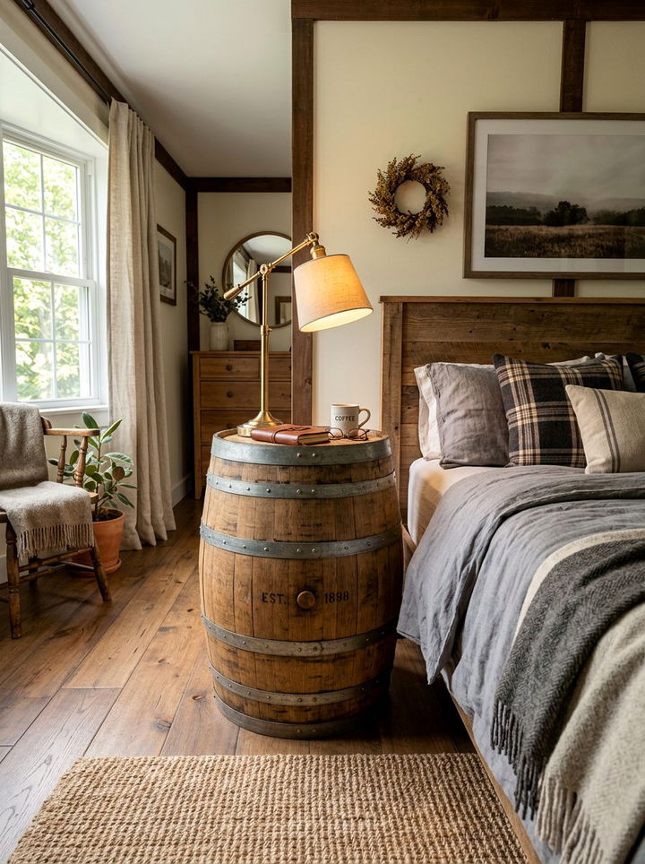 Barrel Side Table - 30 pirate bedroom ideas