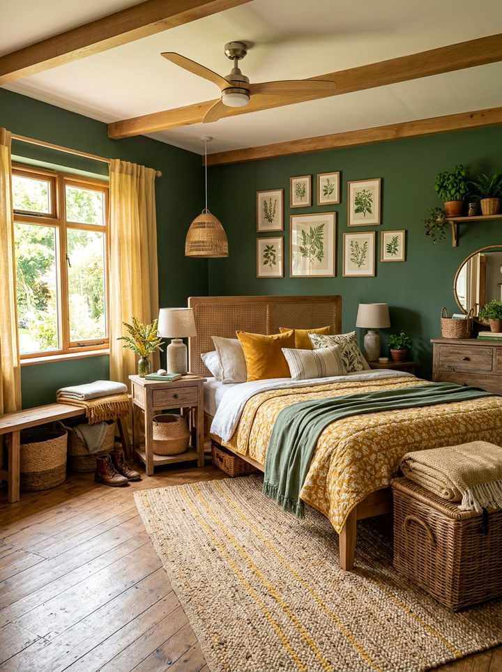 Basil Green And Goldenrod Yellow Bedroom - 30 yellow green bedroom ideas