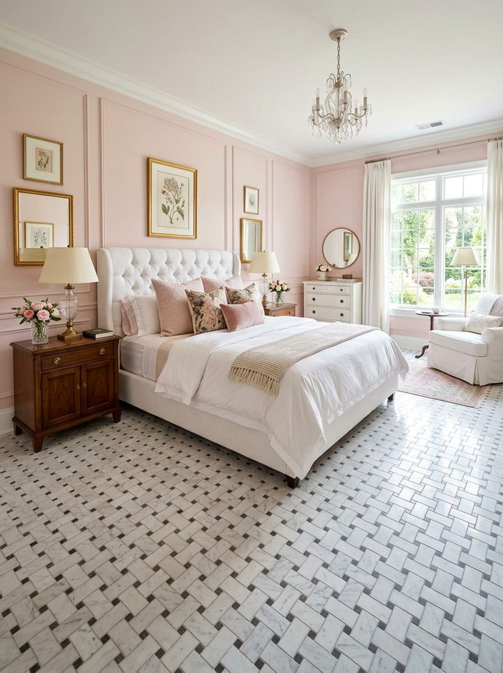 Basketweave Tile Pattern - 30 bedroom tile designs