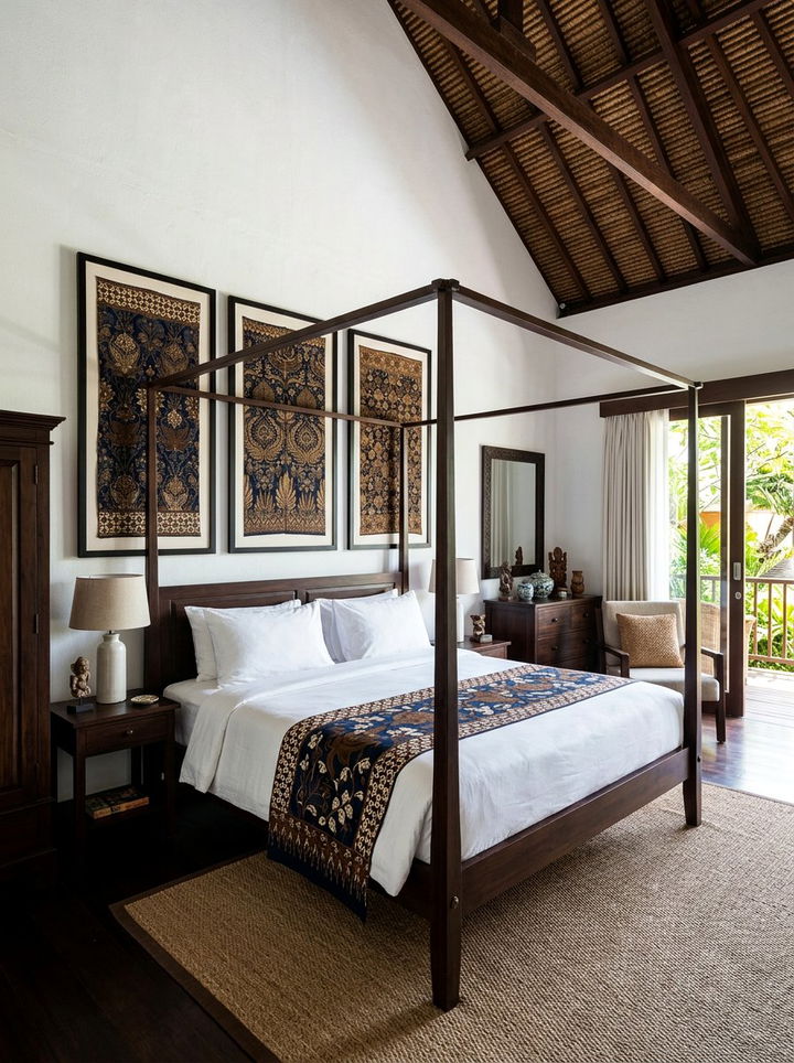 Batik Bedroom Decor - 30 Balinese bedroom ideas