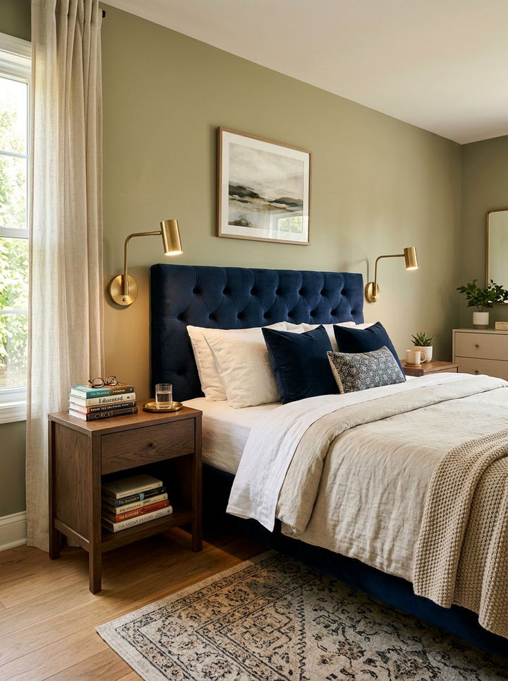 Battery operated wall sconce - 30 no drill bedroom ideas