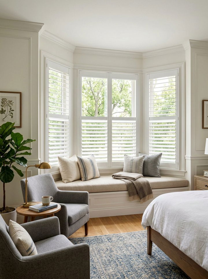 Bay window plantation shutters - 30 bedroom plantation shutters