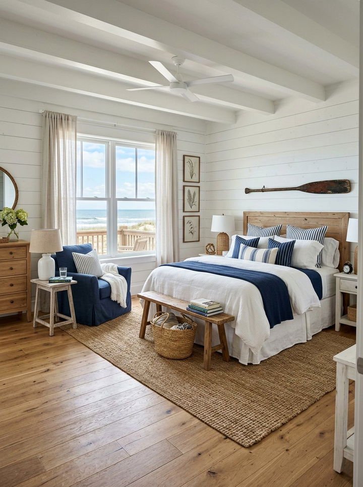 Beach House Bedroom - 30 ocean themed bedroom ideas