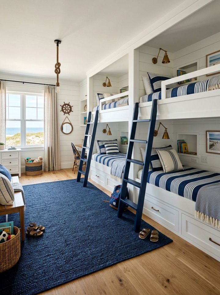 Beach House Bunk Room - 30 beach house bedroom ideas