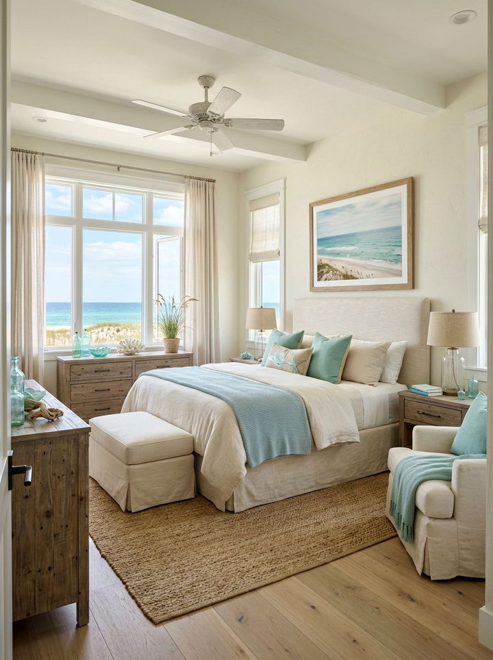 Beach House Coastal Cream Bedroom - 30 coastal cream bedroom ideas