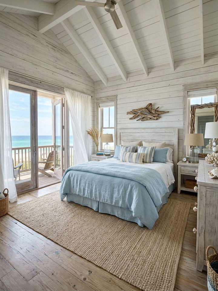 Beach House Vibes - 30 travel themed bedroom ideas