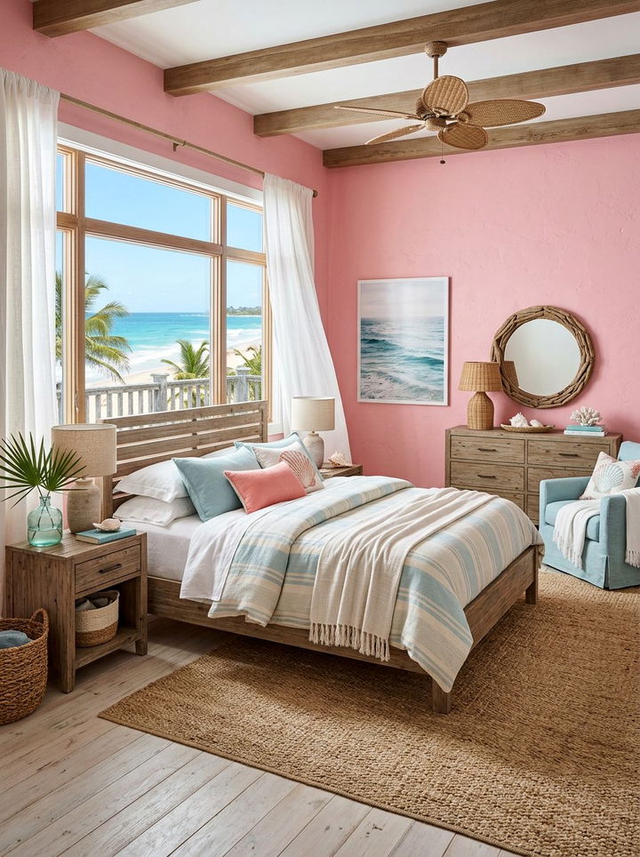 Beach pink bedroom - 30 bubblegum pink bedroom ideas