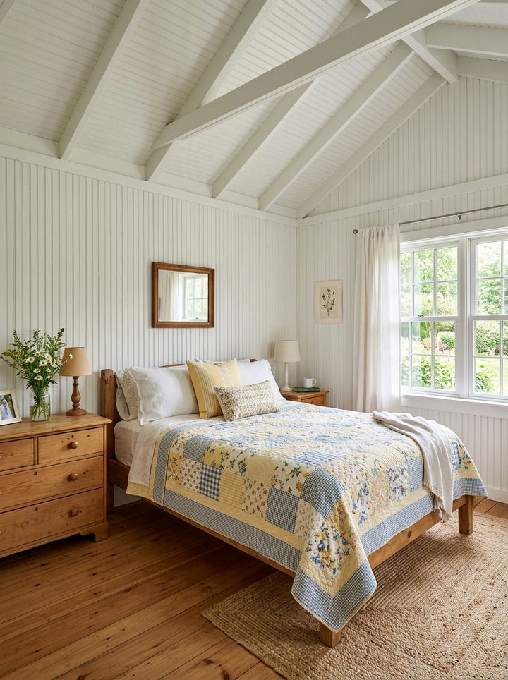 Beaded Board Paneling - 30 bedroom molding ideas