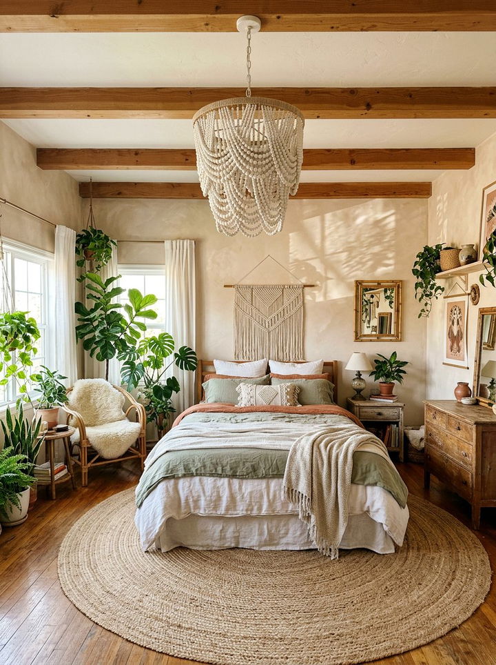 Beaded Chandelier - 30 bedroom chandelier ideas