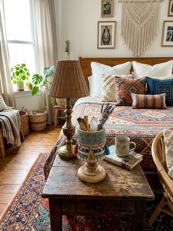 Beaded Wood Holder - 30 bedroom candle holders