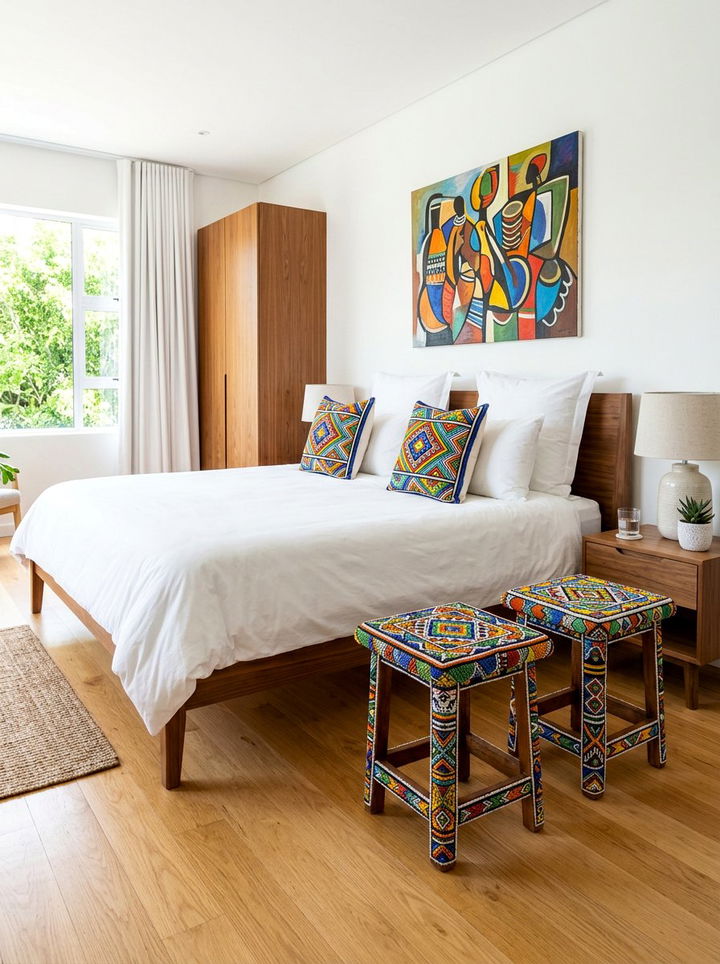Beadwork Accent Pieces - 30 African bedroom ideas