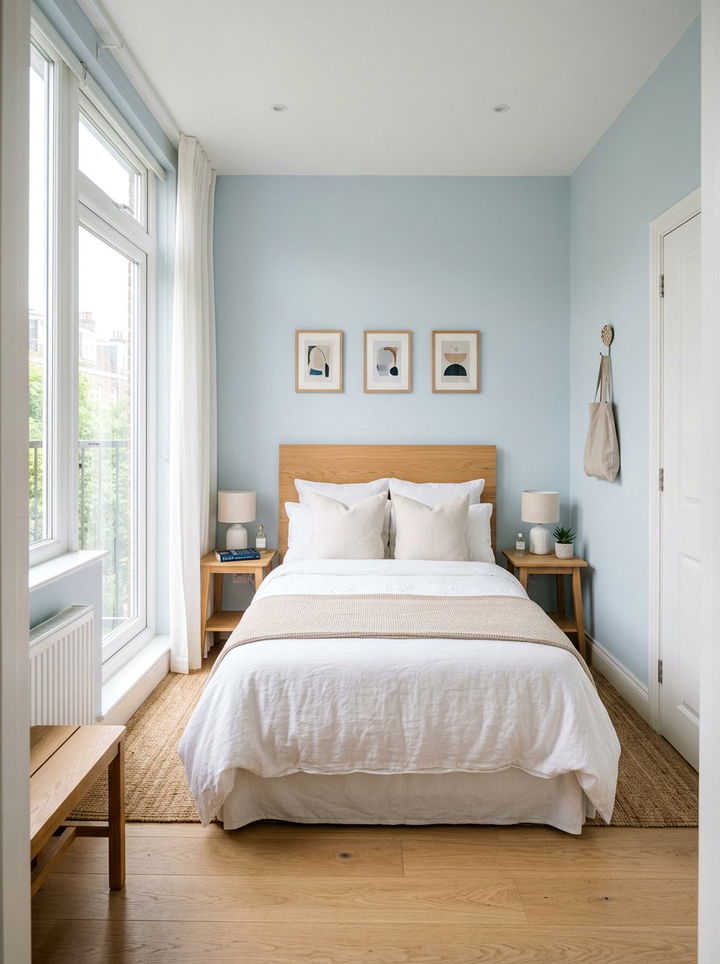 Bed Against The Back Wall - 30 narrow bedroom ideas