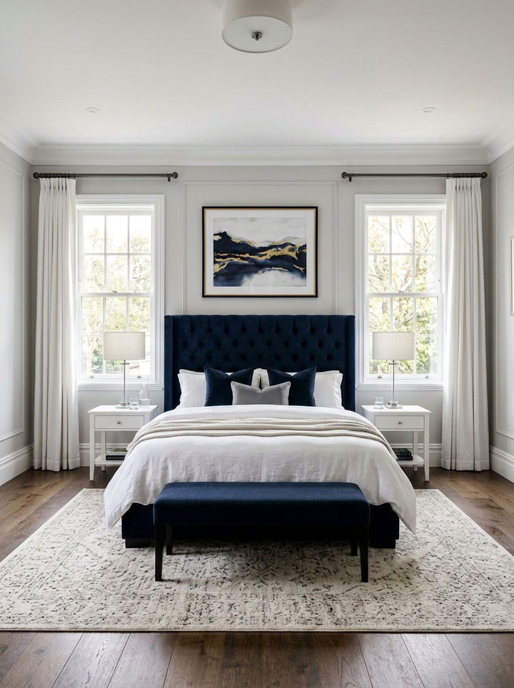 Bed Between Two Windows - 30 bedroom furniture placement