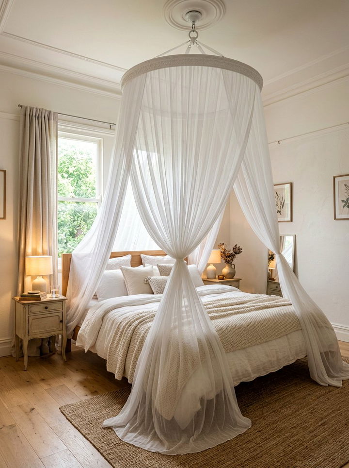 Bed Canopy - 30 low cost bedroom ideas