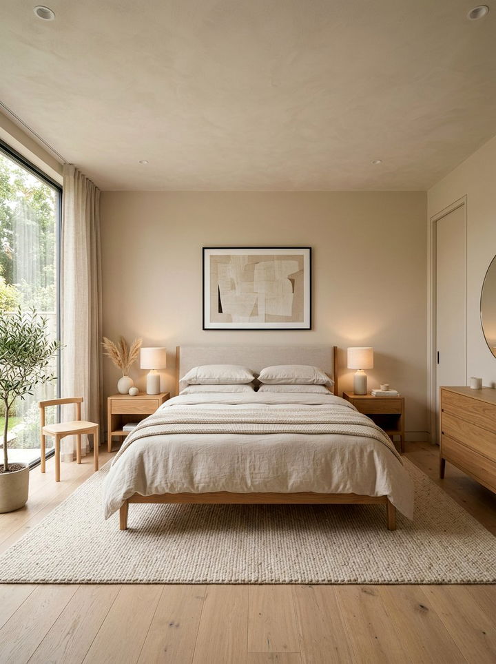 Bed Centered On Main Wall - 30 bedroom furniture arrangement