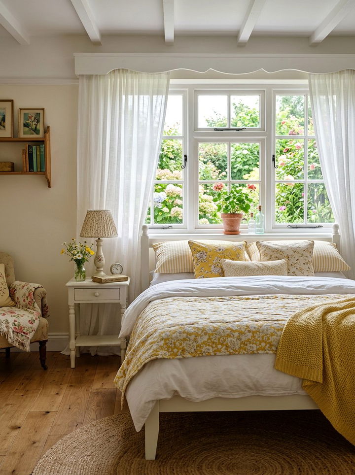 Bed Placed Against Window - 30 bedroom small space solutions