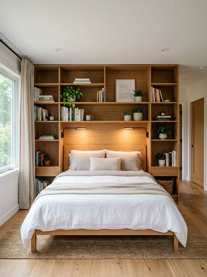 Bed With Wrap Around Shelving - 30 bedroom furniture arrangement
