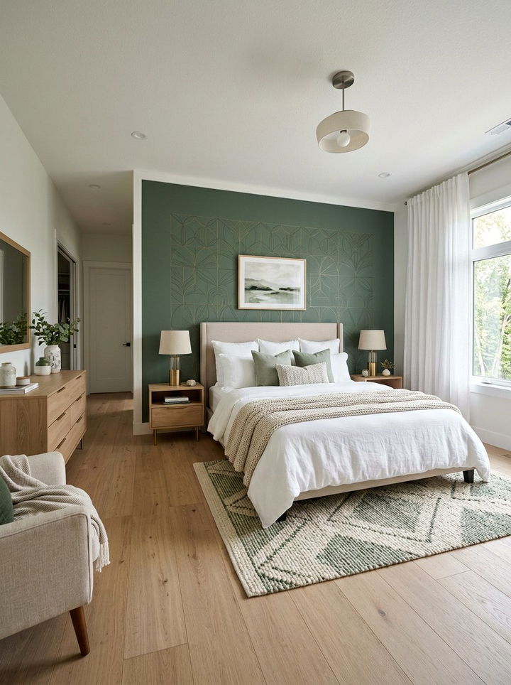 Bedroom Accent Wall Paint - 30 DIY bedroom decor ideas