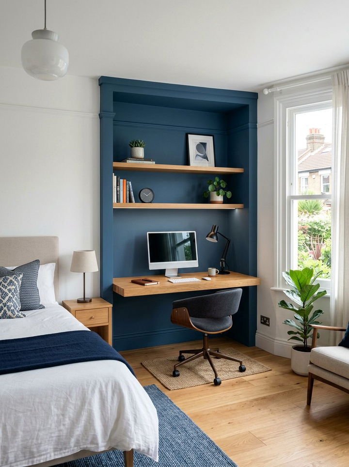 Bedroom Alcove Workspace - 30 bedroom desk ideas