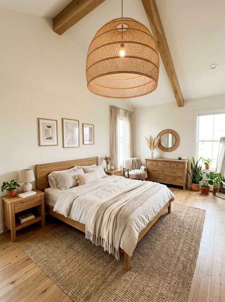 Bedroom Ambient Ceiling Pendant - 30 bedroom layered lighting ideas