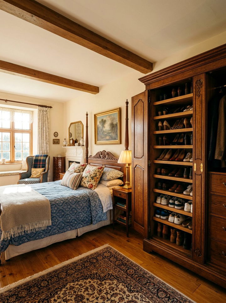 Bedroom Armoire For Shoes - 30 bedroom shoe storage ideas