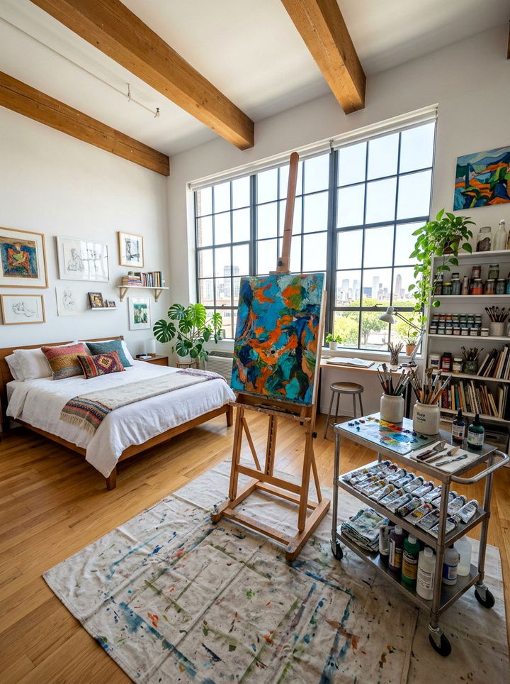 Bedroom Art Studio - 30 bedroom dual purpose ideas