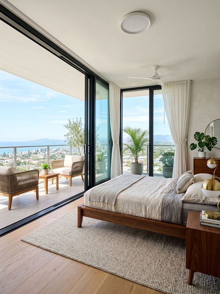 Bedroom Balcony With Sliding Doors - 30 bedroom with balcony ideas