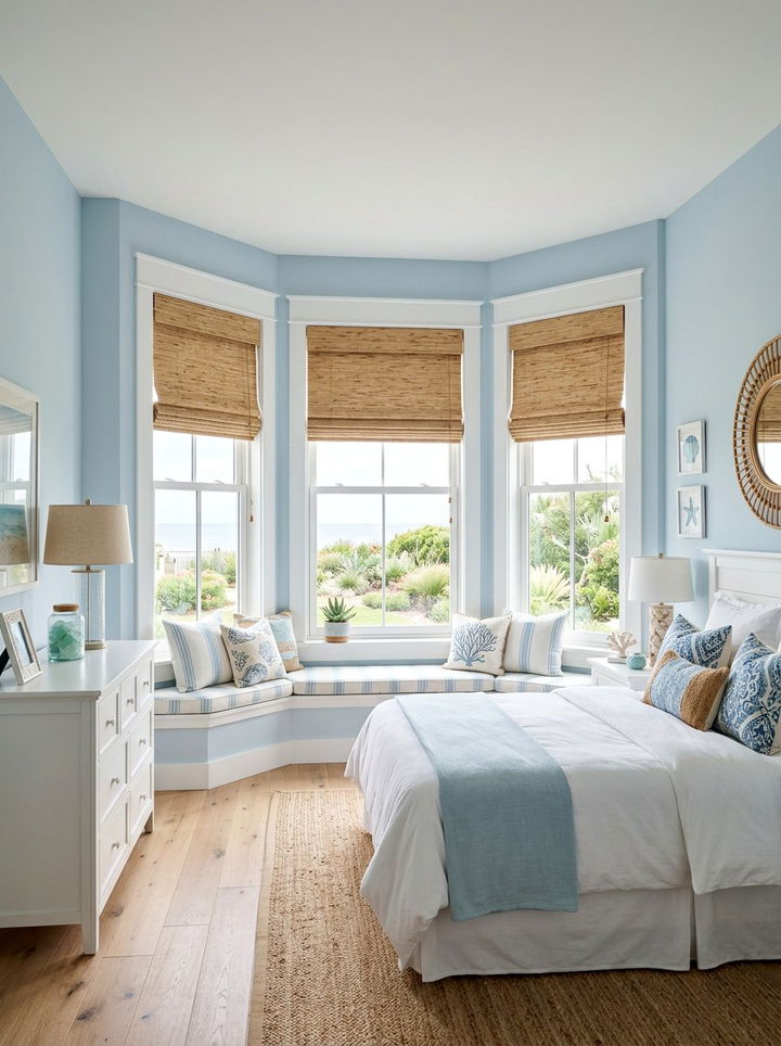Bedroom Bay Window Roman Shades - 30 bedroom bay window ideas