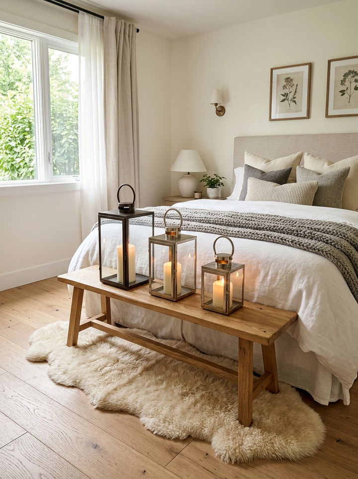 Bedroom Bench Candle Lantern - 30 bedroom candle lanterns
