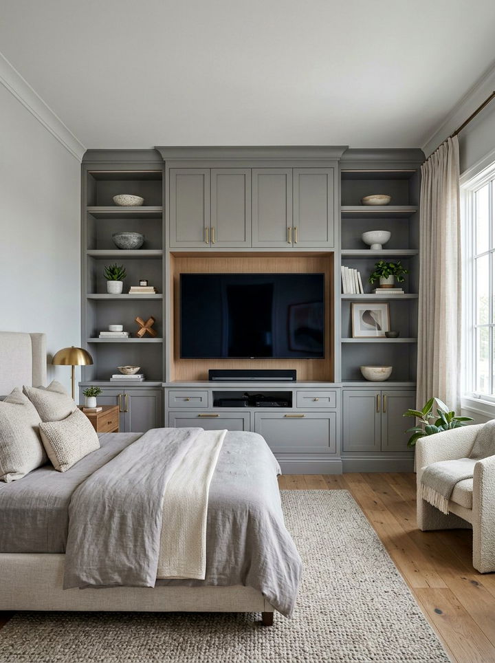 Bedroom Built In Media Center - 30 bedroom built-in shelves