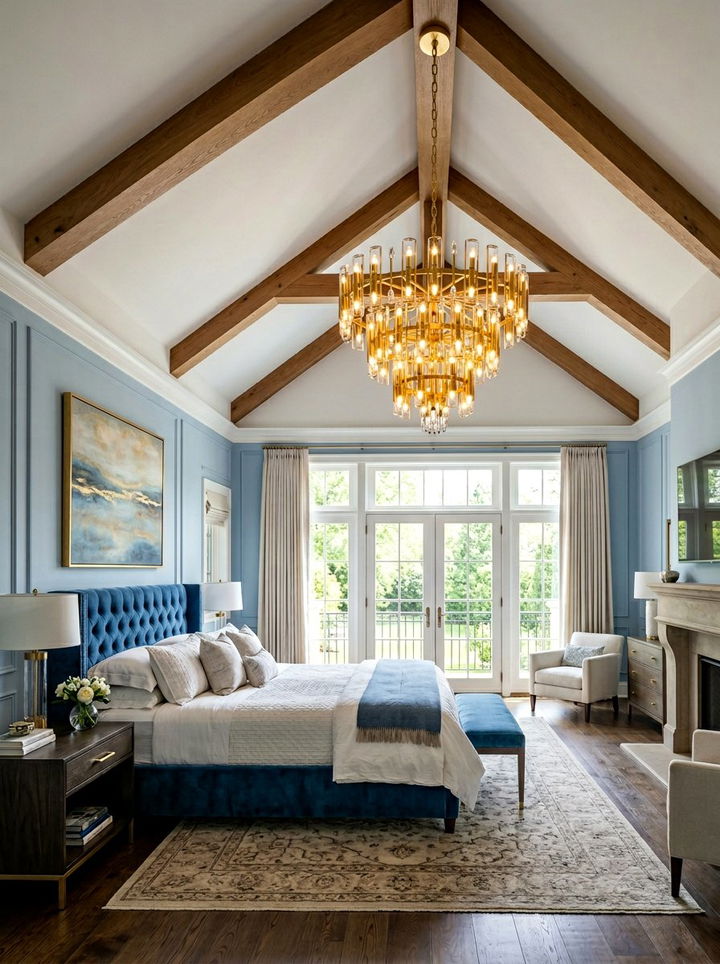 Bedroom Chandelier For Vaulted Ceiling - 30 bedroom vaulted ceiling ideas