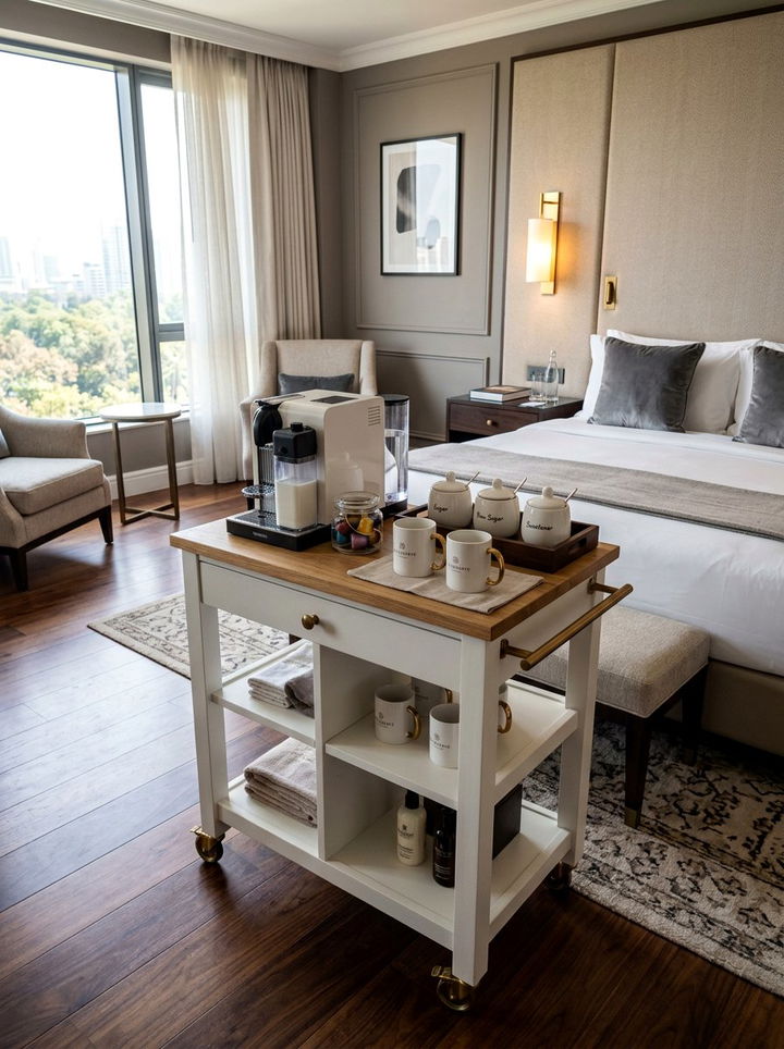 Bedroom Coffee Station - 30 bedroom multi-functional ideas