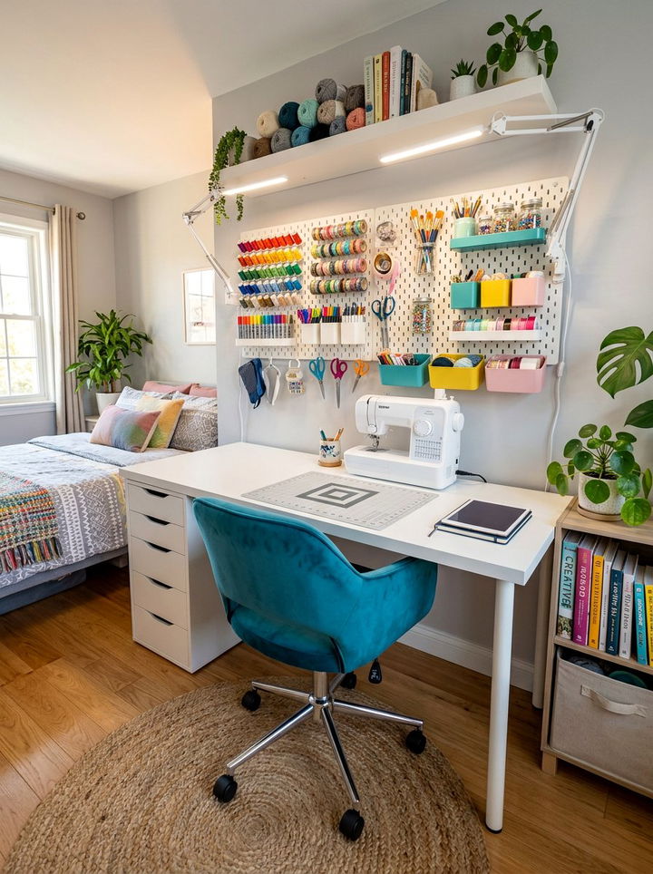 Bedroom Craft Station - 30 bedroom dual purpose ideas