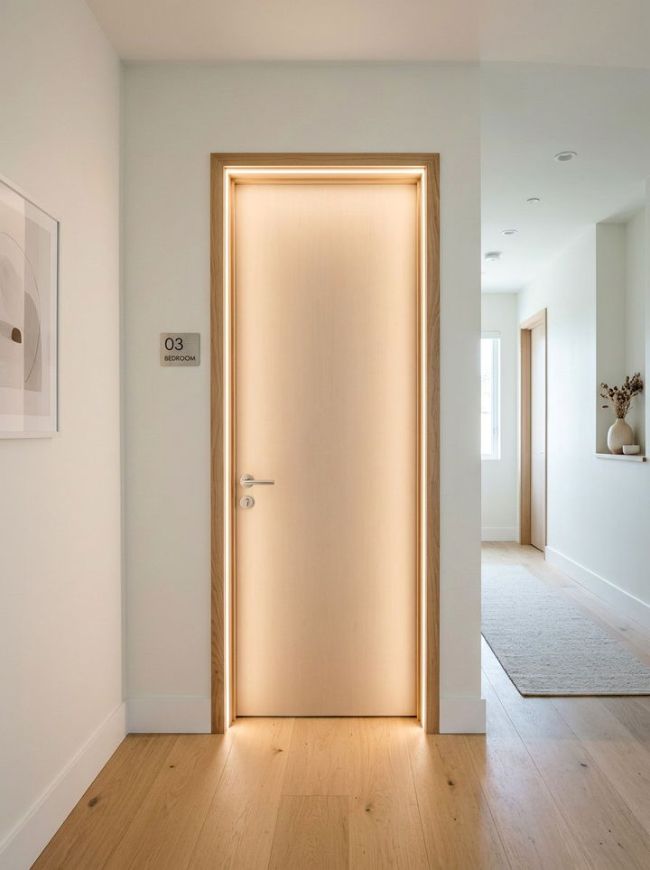 Bedroom Door LED - 30 bedroom LED lighting ideas